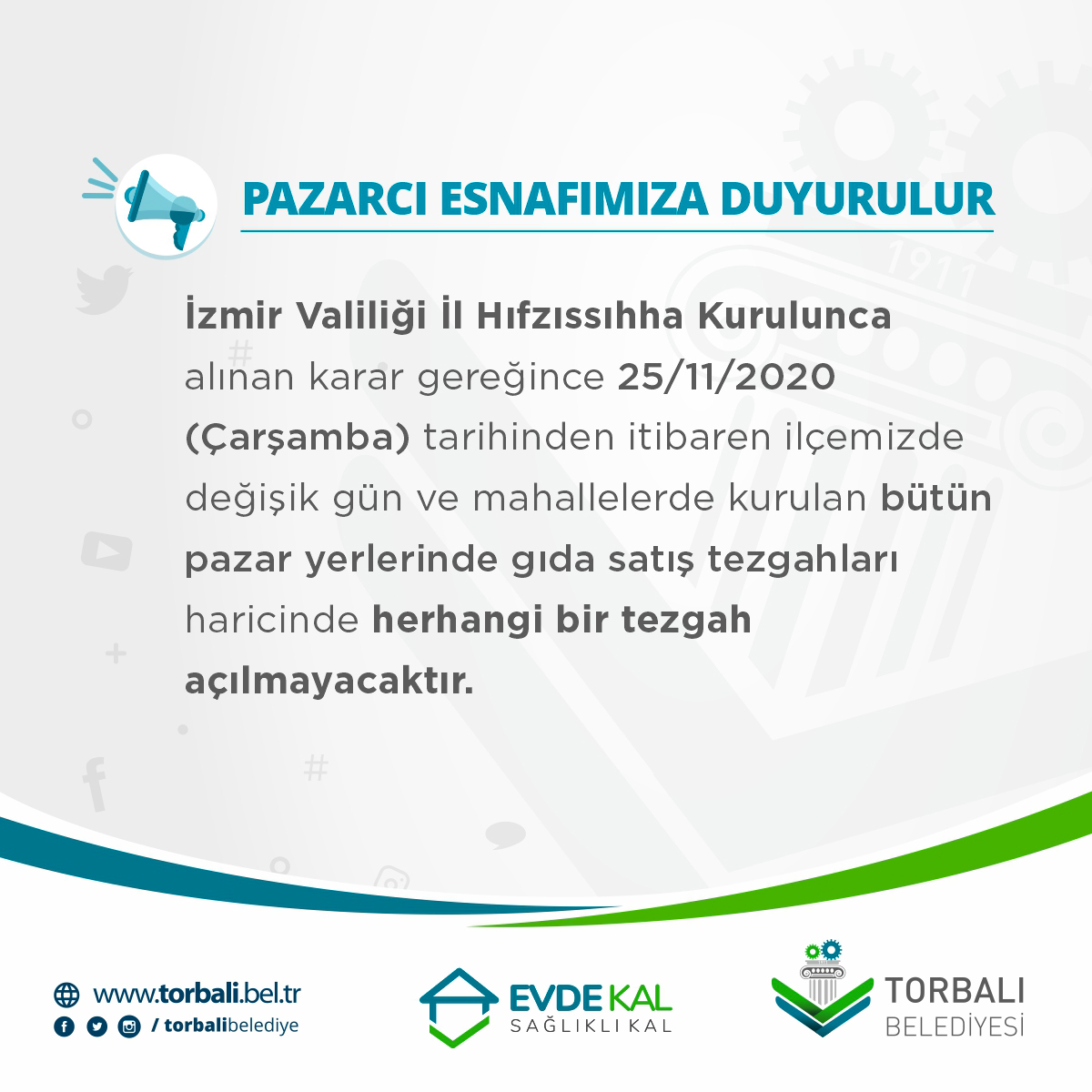 pazarci esnafimiza duyurulur